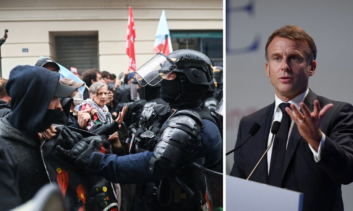 https://cdn.images.express.co.uk/img/dynamic/78/1200x712/secondary/Riot-police-confronts-a-protester-Macron-speaks-during-the-International-meeting-for-Peace-5643939.jpg?r=1727095129287